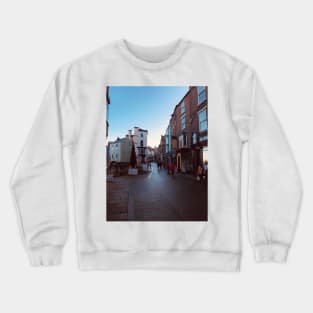 Durham city street sunset photo Crewneck Sweatshirt